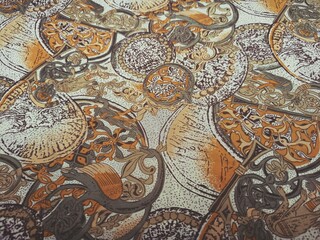 This is a picture of art patterned fabric 