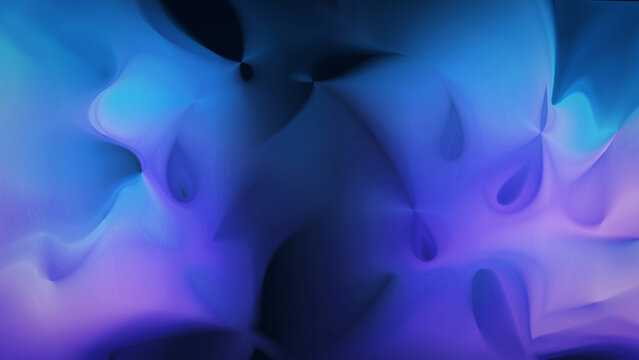 Stunning abstract liquid background featuring smooth, beautiful blends of vibrant blue and purple colors with a glowing, soft focus