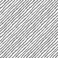 Seamless pattern, rough vector background, diagonal texture, black and white