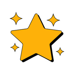 Retro Star Shape Yellow