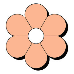 Retro Flower Pop Art Style