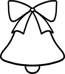 Doodle Bell Line Art Illustration