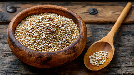 QuinoaInWoodenBowl