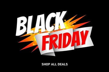 Obraz premium Black Friday Deals and Discount Event Promotion with Dynamic Design Elements
