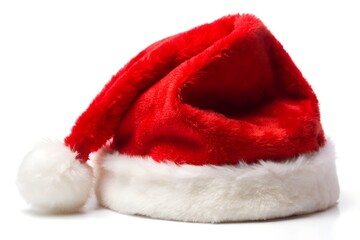 Christmas Red Santa hat Cap on transparent background