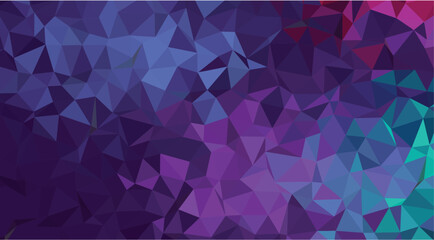Dark Purple Low Poly Geometric Night Sky Background