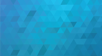Abstract Blue and Cyan Geometric Triangle Pattern Background
