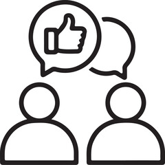 Socialized icon, representing communication and feedback