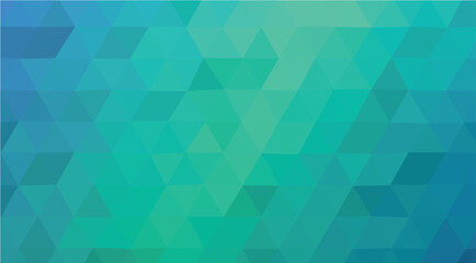 Geometric Blue Cyan Low Poly Triangles Background