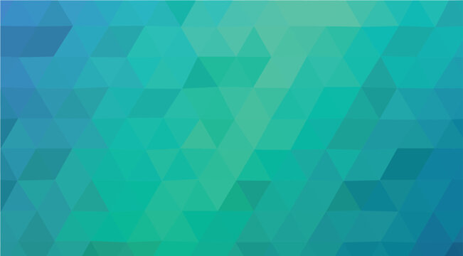 Geometric Blue Cyan Low Poly Triangles Background