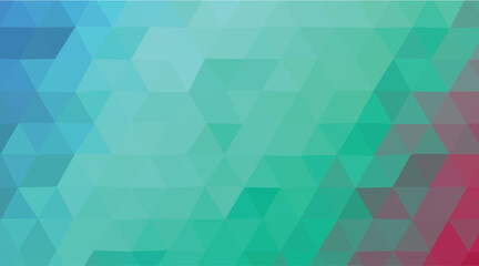 Geometric Low Poly Blue Purple Orange Triangles Background