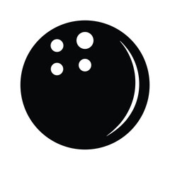 Bowling Ball Icon Vector Illustration