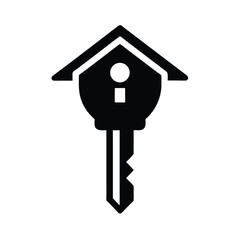 House Key Icon Vector Illustration