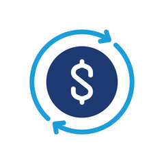 currency exchange colored icon vector design good for web or mobile app