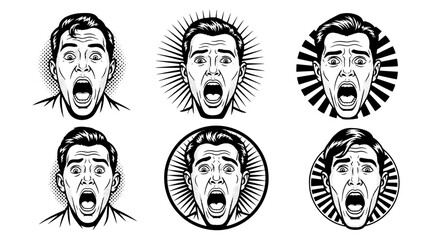 Scream pop art illustration