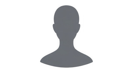 Silhouette of a persons head and shoulders