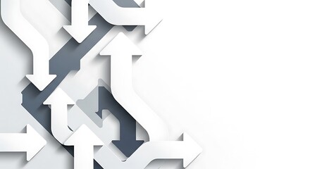 Navigating Complexity - A Visual Metaphor of Directional Arrows.