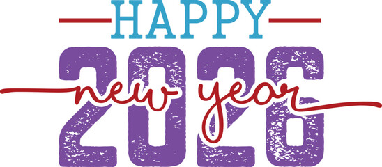 Happy New Year 2026 SVG Design