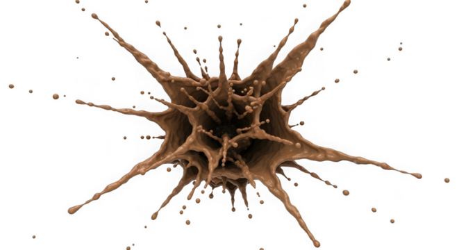 Chocolate splash for delicious dessert concept