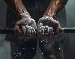 muscular man lifting weights