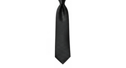 Elegant black tie with a subtle pattern