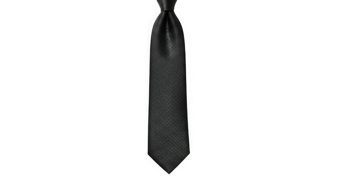 Elegant black tie with a subtle pattern
