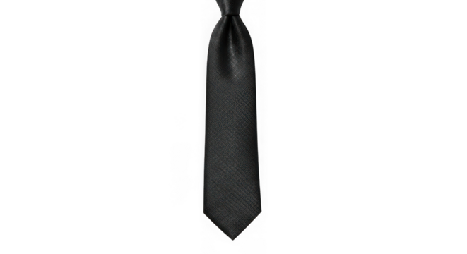 Elegant black tie with a subtle pattern