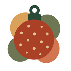 Minimal christmas bell flat illustration — modern festive design, vector style