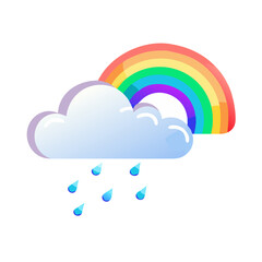 rainbow and clouds