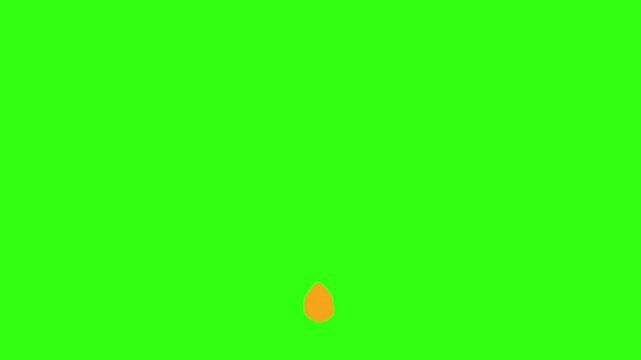 Orange vertical effect animation on green screen