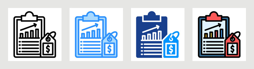 Obraz premium Sale Report Icon Collection Set Multiple Style