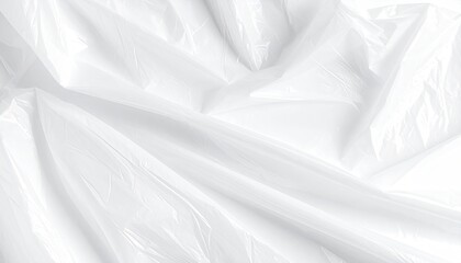 Wrinkled, white plastic bag texture, bright lighting