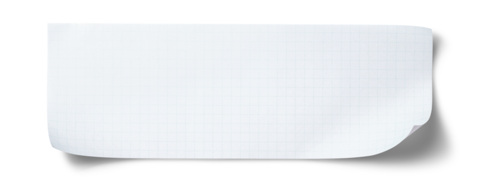 細長いメモ帳の紙片