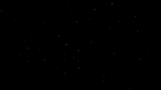 Twinkling star particles animation in starry night  black background, realistic static clear starry night sky, twinkling stars, shining dust light, 4k glitter animation, alpha channel included,
