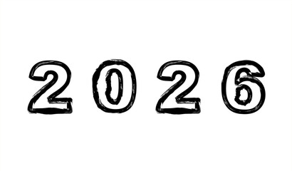 Hand-Drawn Grunge 2026 Typography