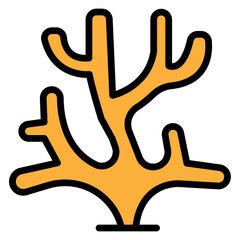Coral Vector Filled Icon Design
