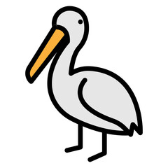 Pelican Vector Filled Icon Design