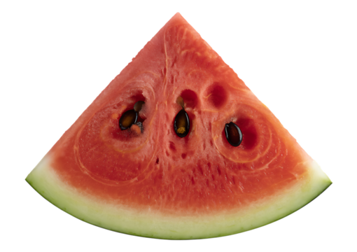 Juicy watermelon slice with seeds, a refreshing summer treat, perfect for picnics and healthy snacking