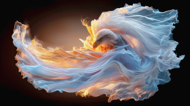 An abstract, artistic interpretation of eagle wings