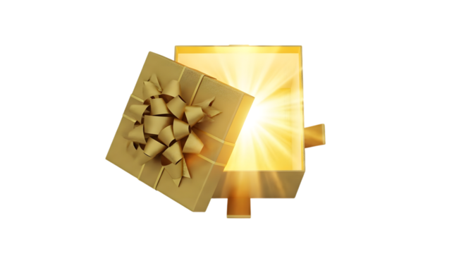 Abstract geometric light sculpture isolated on transparent background