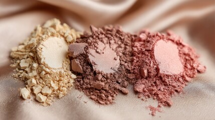 Cosmetic powder makeup beauty product face skin texture
