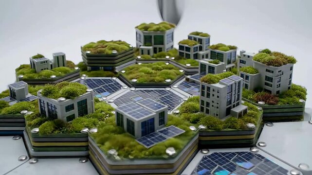 Modular Hexagon Platform Development Concept &ndash; Futuristic Engineering Growth Animation