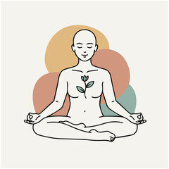 Growing From Within

A minimal bold-line drawing of a figure with a small plant sprouting from their chest or heart space, symbolic of inner growth and healing, clean vector style.