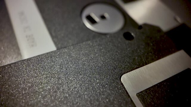 Vintage data storage media captured in a close, textured shot for retro computing themes.