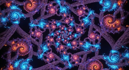 Fractal spiral abstract pattern