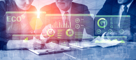 ESG and environmental data dashboard with charts, graphs, and sustainability statistics for eco-friendly strategy Parse