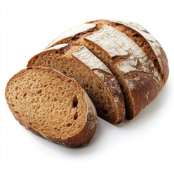 Orange fresh rye bread isolate on white background