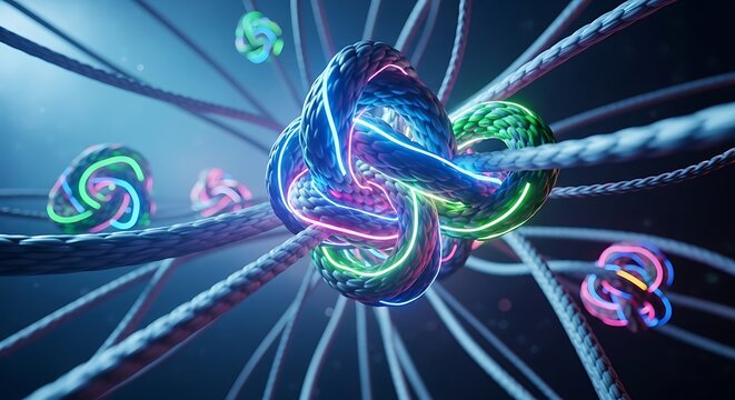 Neural network connection with glowing nodes