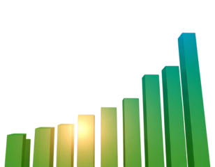 3D Growth Stock Diagram