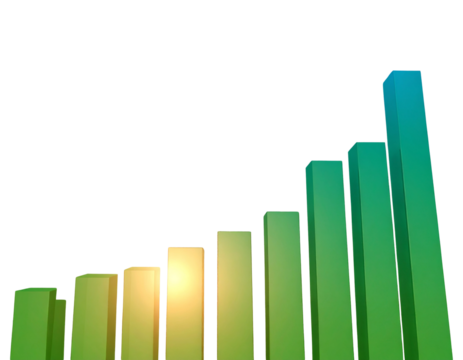 3D Growth Stock Diagram